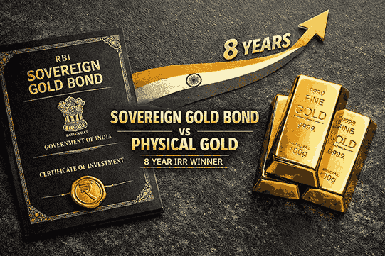 Sovereign Gold Bond vs Physical Gold 8-year IRR comparison featured image