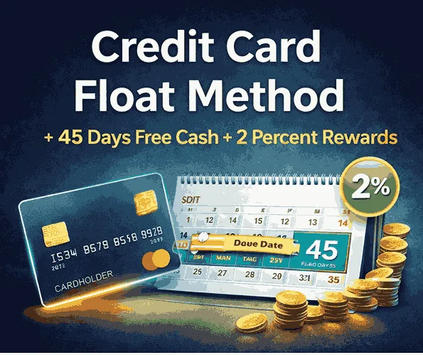 credit card float method 45 days free cash india