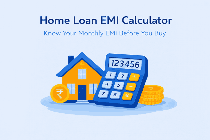 home loan emi calculator india to calculate monthly emi and interest