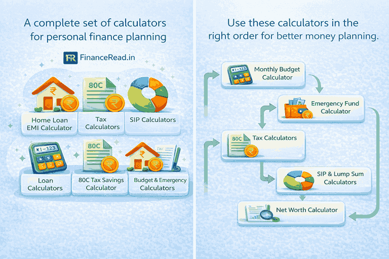 personal finance calculators hub for loans tax savings and investments