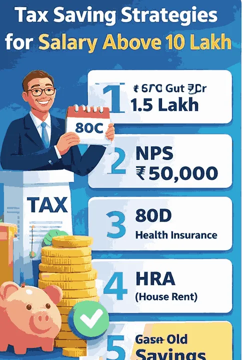 tax saving strategies for salary above 10 lakh in India
