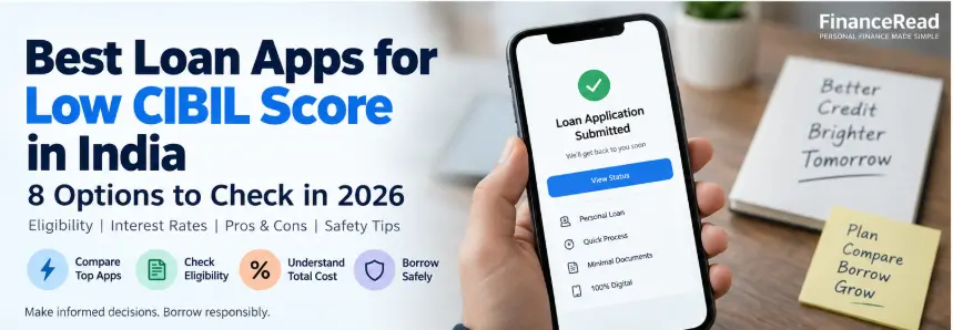 Best loan apps for low CIBIL score in India 2026