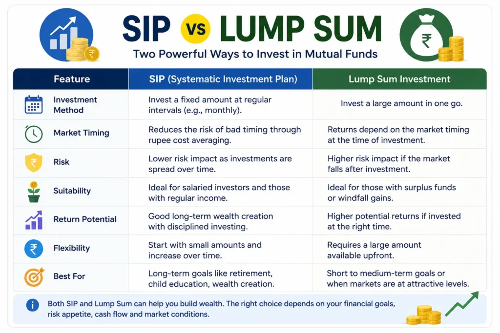 SIP vs lump sum investment comparison