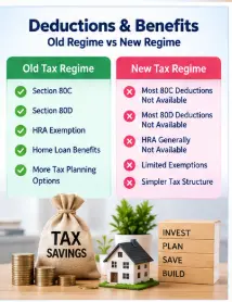 Old tax regime vs new tax regime deductions and benefits