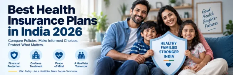 Best health insurance plans in India 2026 with an Indian family and health insurance protection