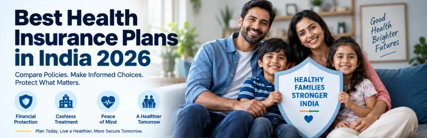 Best health insurance plans in India 2026 with an Indian family and health insurance protection