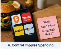 Avoiding impulse spending on food delivery and unnecessary purchases